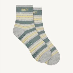 SET Stripe Shorty Grip Socks Color Washed